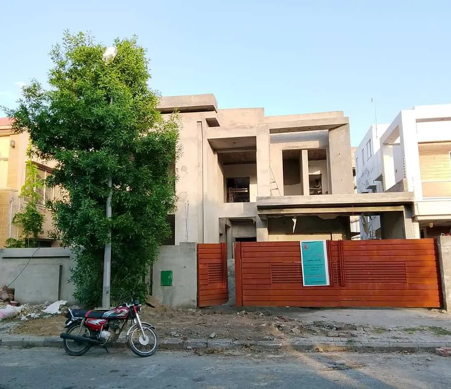 House at grey structure stage in Tipu Sultan Block, Bahria Town Lahore